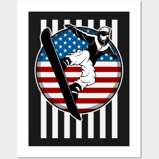 USA Snowboarder Posters and Art